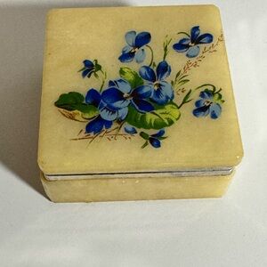 Vintage‎ Alabaster Jewelry/Trinket Box